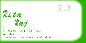 rita maj business card